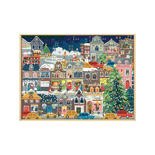 Tiger Tiger Galison Hiver Lumière Christmas Oil numérique Peinture d'huile de bricolage Couleur Couleur à la main Cadeau à la main Peinture décorative de haute valeur suspendue peinture QX15841 60 * 70 cm Cadre intérieur d'épaisseur + cadre exquis exquis