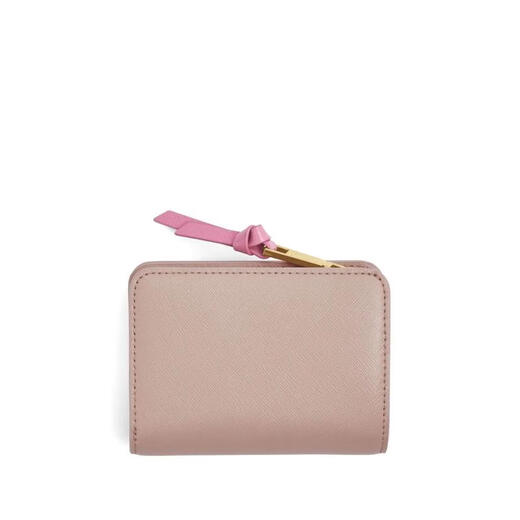 马克.雅可布（MARC JACOBS）女士短款PU材质紧凑钱包小巧便携日常通勤手拿包 Pink & Purple 695 ROSE MU UNICA