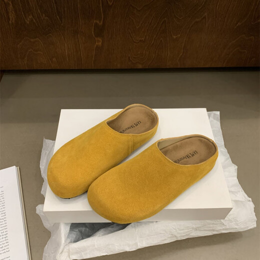 S.SOFEA仿真皮厚底勃肯拖鞋孕妇防滑复古潮 9226 蓝色 39