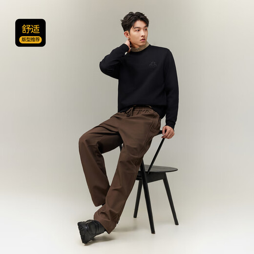 Carbine 365g fish scale cloth sweatshirt for men with double deer beading embroidery design, comfortable and soft winter long-sleeved sweatshirt