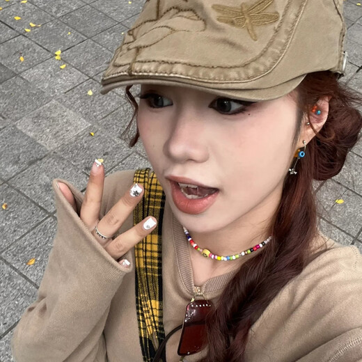 啄木鸟英伦复古文艺主播帽辣妹荷花刺绣前进帽子做旧甜酷少女贝雷帽女 灰色 M 52-56c