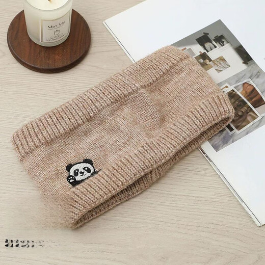 Nian Meifang children's hairband girls cute autumn and winter forehead protector knitted forehead wipe outdoor windproof hood warm scarf blue