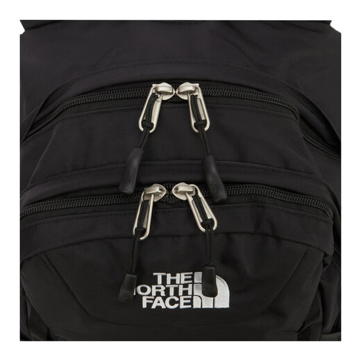 Das Nordgesicht einfache und vielseitige Marke Sticked Logo Nylon Rucksack für Männer und Frauen, Paare, Schwarz schwarz