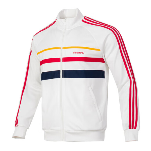 阿迪达斯 （adidas）三叶草外套男装女装2025秋季新款运动服撞色立领针织休闲夹克上衣 IW3233 XS