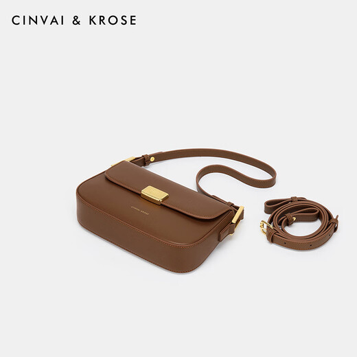CinvaiKrose母节礼物小c&k包包女式2025新款夏斜挎包通勤腋下包 棕色Brown【限定礼盒】