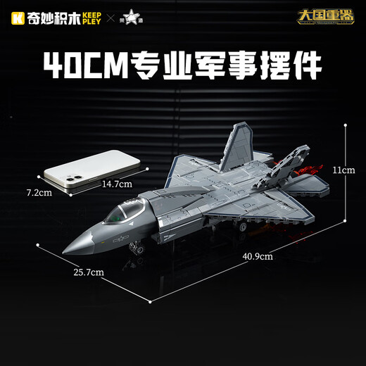 Wonderful (keeppley) building block assembly toy military fighter model ornament boy holiday gift J-35 carrier version fighter