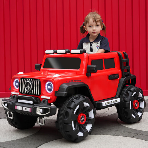 Little Hunter children's electric car four-wheel imitation big G can sit adults 1-3-6 years old children's remote control toy car baby can drive standard black dual drive + 12V4.5A battery + hard seat and hard wheels