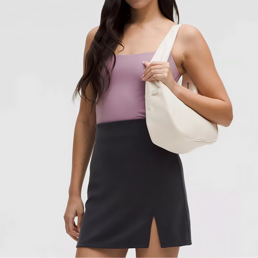 Lululemon 4L -Logo Feste Farbe Einfacher Nylon -Umhängetasche Mini Frauen Elfenbein Elfenbein