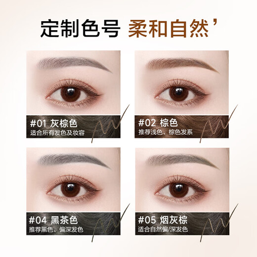 COLOUR ZONE Color Zone Exquisite Triangular Eyebrow Pencil Waterproof, Sweatproof and Non-fading Wild Eyebrow Long-lasting Eyebrow Powder Black Brown Christmas Gift for Girlfriend