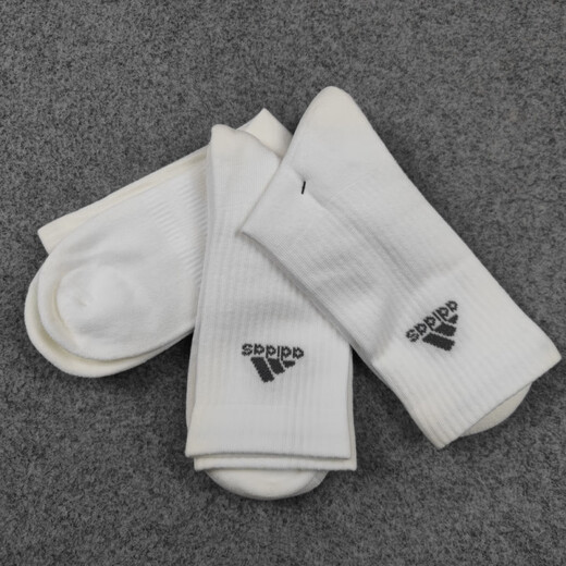 阿迪达斯 （adidas）男袜女袜2025春季运动袜篮球训练高帮长筒袜子DZ9356 JC9272/中筒 S【35-38码】