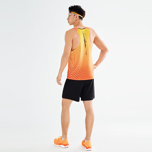 Do-win God Walker SE vest men's summer breathable professional marathon running sleeveless T-shirt 2112020 Orange 3XL