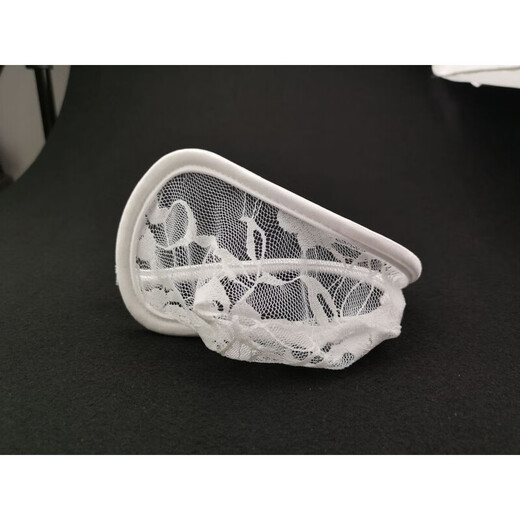 Renduo European and American men's C-string invisible thong lace men's sexy underwear to seduce couples and flirt adult products white one size