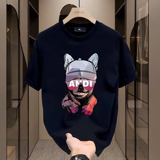 Fat Donglai DL Europa y americana Summer Algodón puro Camiseta de manga corta Camiseta de manga corta 2025 Camiseta Nueva