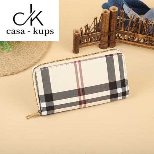 casa-kupsCK创意女士单拉钱包长款女生2025新款时尚拉链大容量钱夹钱包女士 1