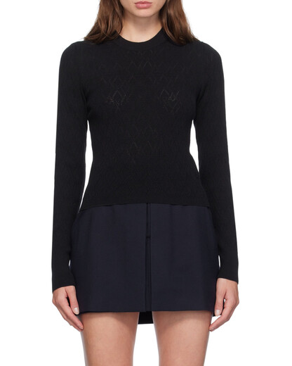 Ami Paris 24fw de Coeur сетчатой ​​круглый свитер женский цвет женский цвет FKS135Kn0049. 20 XXS