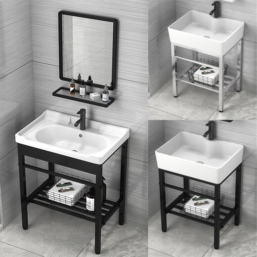 Rizhao Xiaohu Waschbecken bodengesteuertes Becken Waschbecken Sturm Edelstahl Wandmontiertes Waschlandkeramik Waschbeckenschale 4837e Stützbecken + Bewässerung