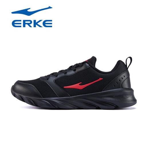 Hongxing Erke 2025 Nouveau été léger et respirant en cuir chaussures pour hommes noirs chaussures de jogging sale résistant