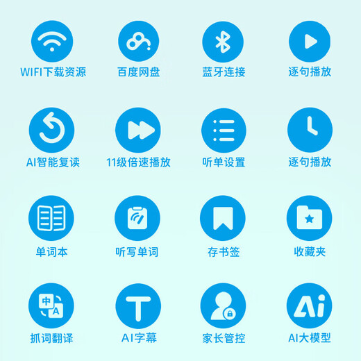 Listeneer M5 English Listening Treasure New Course Standard Word Machine M2S Upgraded Repeater Machine AI Intelligent Listening Learning Machine High School Entrance Examination and College Entrance Examination Improve Memorization of Words M5 Classic White 64G