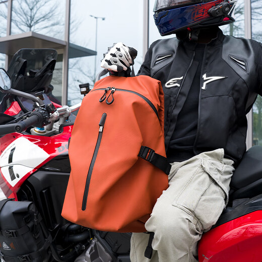 Albers motorcycle riding backpack helmet bag full-face helmet backpack water-repellent Xiaguang Orange-upgraded version enlarged