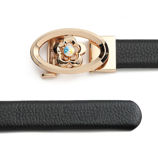 Crocodile shirt fashion women's belt automatic buckle first layer cowhide suit simple belt gift 4251