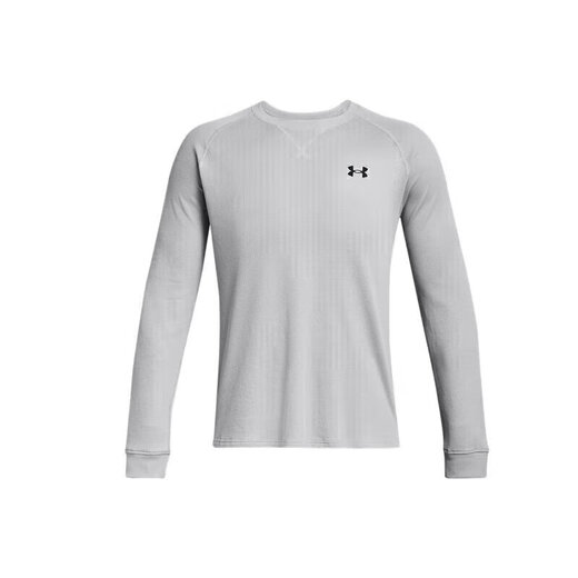 UNDERARMOR Spring and Autumn DFO men's round neck sports and casual long-sleeved T-shirt 1302355 Gray 011 XL