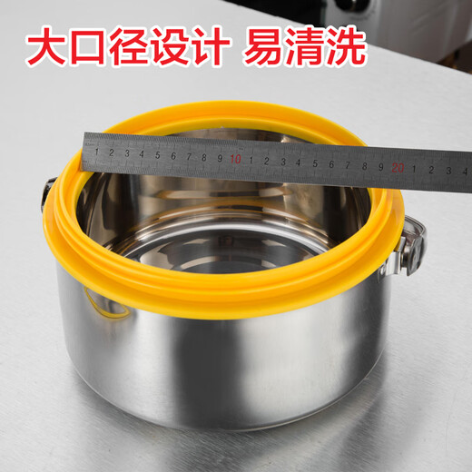Zhewe Edelstahl 2-layer-Isolierung Lunchbox Großkapazität Isolierung Eimer Handheldsuppenschaufel Erwachsener Reisschaufel Suppe SN4877 3L Rot (201 Material)