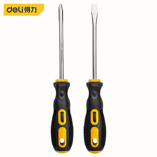 Deli magnetic screwdriver 2-piece set Eleven-shaped screwdriver household torx screwdriver set combination DL260002B