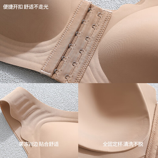 猫人妈妈内衣女中老年夏季超薄款小胸聚拢防下垂前开扣背心文胸 白色 M 【建议90-100斤34BCD】