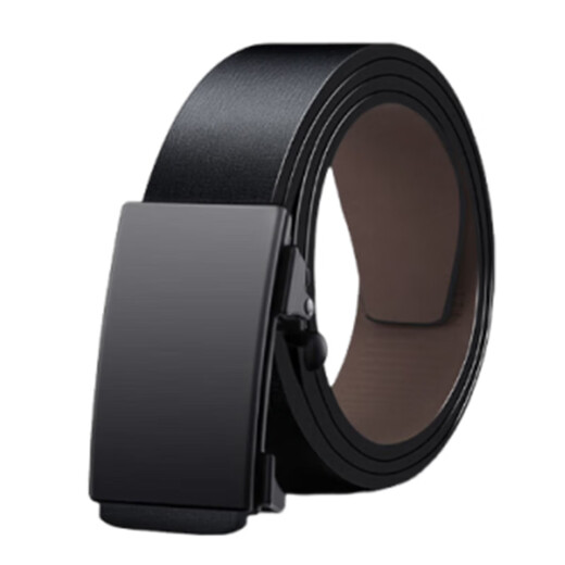 Pull back belt men's 2025 new pure cowhide automatic buckle belt toothless inner wear brand jeans belt versatile