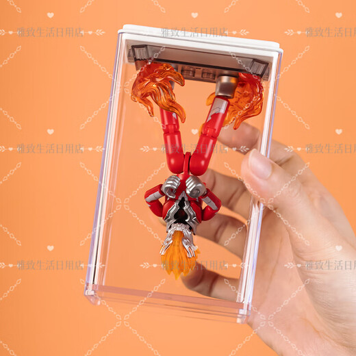 Sailotou blind box cabinet storage box Bruko Ultraman display box building block blind box transparent toy cabinet doll storage enlarged and thickened * white 12 pieces nano glue * 18