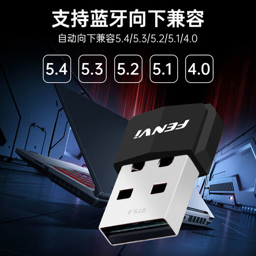 奋威（fenvi）USB蓝牙适配器5.4迷你（免驱动） 蓝牙接收器笔记本电脑台式机蓝牙模块连接键盘鼠标音响无线耳机