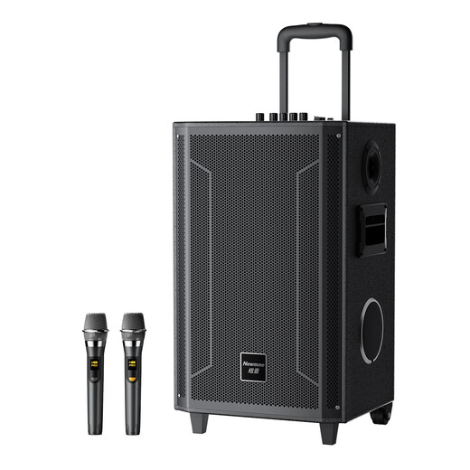 Newmine N530 12-inch square dance Bluetooth speaker high-power outdoor mobile portable trolley home karaoke high-volume wireless audio super long battery life dual microphone 7 speakers
