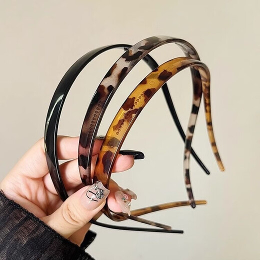 Juvia polka-dot streamer headband women's new fashion temperament headband silk scarf hair binding out versatile braided hair accessories hair accessories JYFG246 eye headband leopard print color