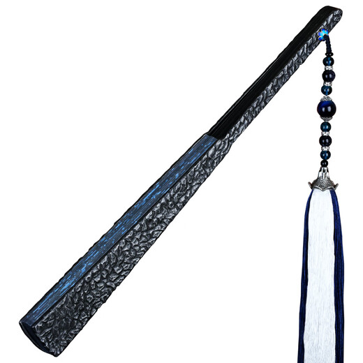 German quality titanium alloy kung fu fan ancient style high-end exquisite folding fan stone pattern martial arts kung fu iron fan steel bone anti-stone pattern nine-inch snake repair