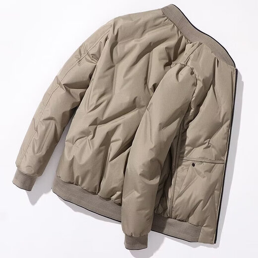 Baseball collar cotton jacket for men in autumn and winter, trendy brand thickened warm jacket for middle-aged and elderly dads, cotton jacket for men TL-2211 Khaki 2XL