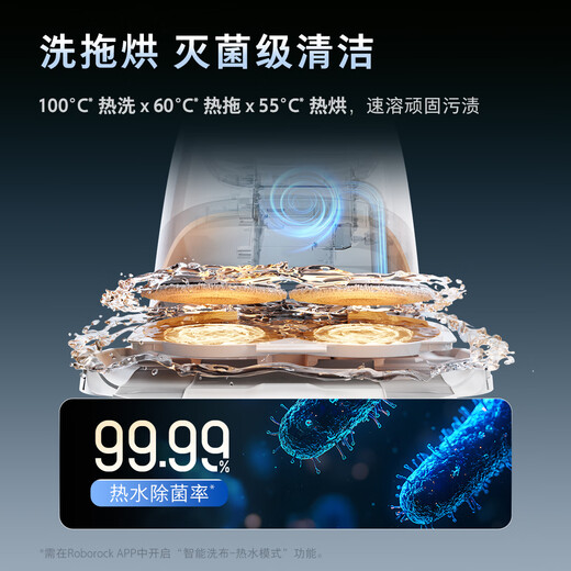 Roborock Robot de balayage P20 Ultra Plus Machine de balayage, de nettoyage, de lavage et de séchage Collecte automatique de poussière Vadrouille de lavage à l'eau chaude Essuyage Machine à laver le sol Aspirateur A2250RR