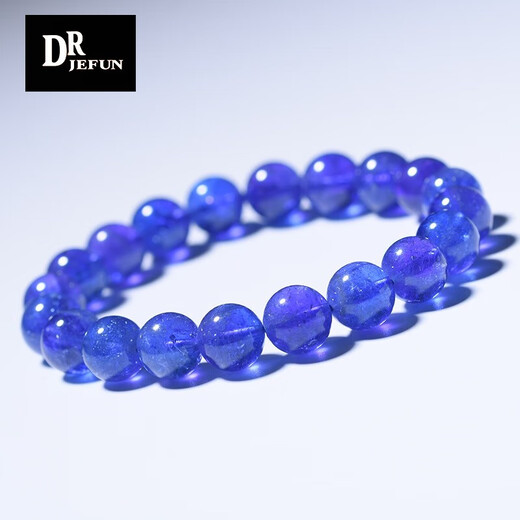 DRJEFUN collection-grade tanzanite bracelet. Natural gem-grade crystal heart of the ocean sapphire bracelet as a gift for your girlfriend. Collection-grade tanzanite bracelet 10mm single circle bracelet.