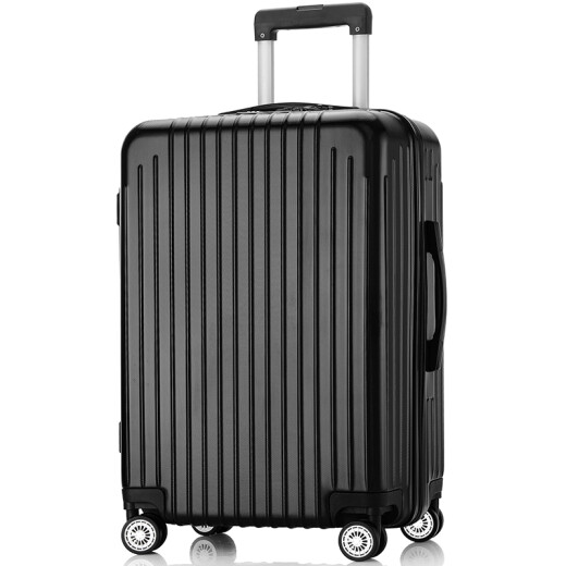 Fandia suitcase men's 24-inch universal wheel trolley case large-capacity suitcase aircraft password box women's leather case black