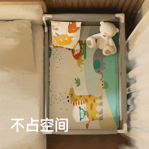 COOLBABY婴儿床可移动0-3岁多功能拼接床可折叠P962NC安梦 【基础款】床+折叠床垫+置物篮