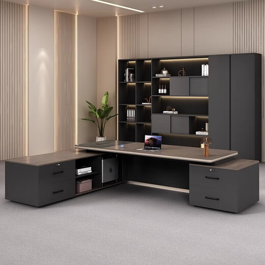 Light luxury desk boss desk modern simple executive desk supervisor manager office desk and chair combination 2.0 meters desk