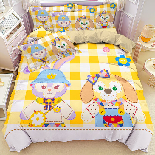 Disney (Disney) Neues hochwertiges Kinderbett vierteilige hautfreundliche und weiche Vier-Jahreszeiten-Drei-teilige Set für Schüler 3884V Bettblatt Single-Quilt-Abdeckung (180*220 cm)