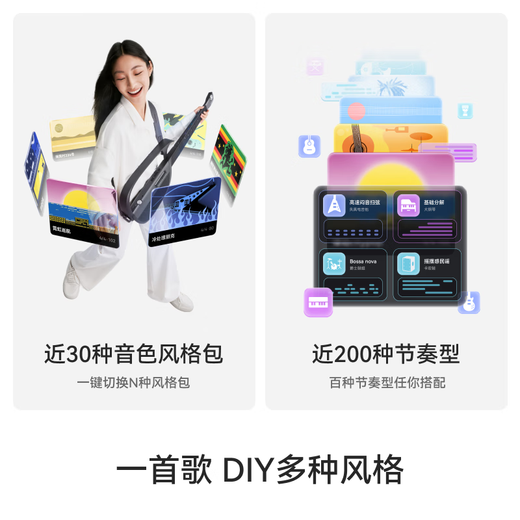 LiberLive C2 Price Guarantee 11.11 Stringless Guitar Smart Electronic Guitar Smart Entry-level Automatic Guitar Infinite White