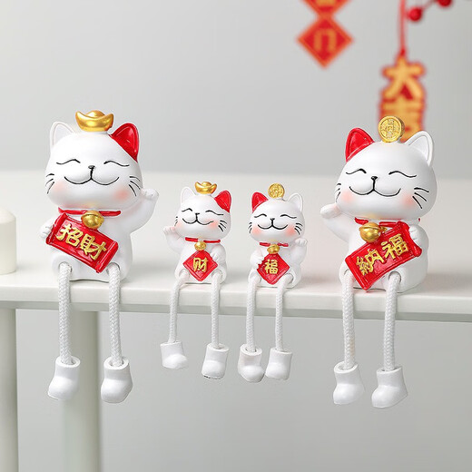 Mingban Katze niedliche Stelzenpuppen -Ornamente Home Dekoration kreatives Wohnzimmer Kinder Mädchen Zimmer Schlafzimmer Dekoration Xiaolu Stelz Ornamente Paar