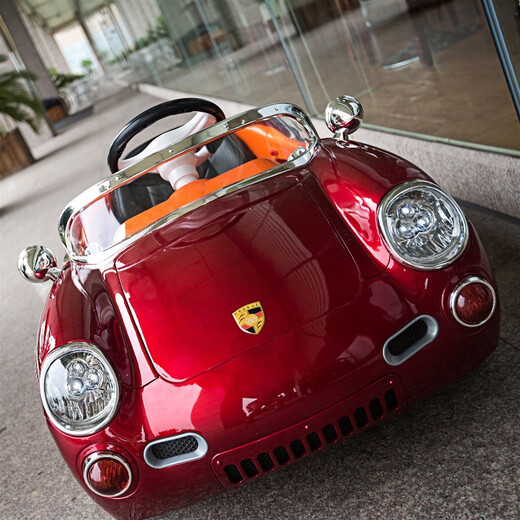 Haoerjia children's toy car can sit on four-wheeled electric car for men and women first birthday gift for children baby remote control car special edition paint burgundy