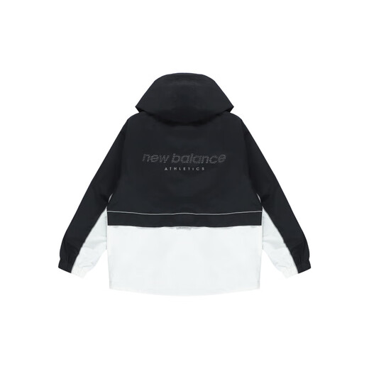 NEW BALANCELogo printed color-blocking hooded casual long-sleeved jacket jacket for men and women black black M
