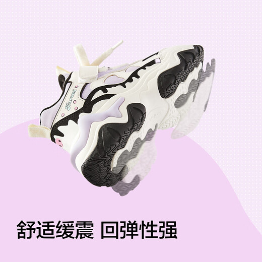 Balabala children's shoes, children's sports shoes, girls' jogging shoes, autumn and winter dad shoes, Kuromi shoes, velvet, warm and fashionable