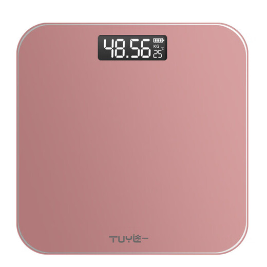 体脂秤电子秤体重秤称体重支持HUAWEI HiLink小米苹果适用家用减肥专用精准宿舍体重秤鸿蒙生态 玫瑰粉【电池款】体重秤
