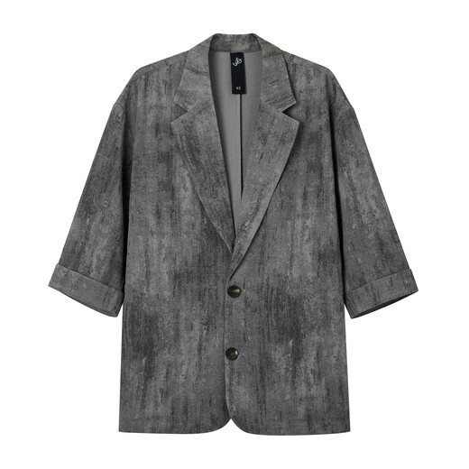 
JDV (J.D.V) JDV Men's Clothing 2025 Summer New Retro Printed All-match Casual Suit Fashion Casual Suit Men Gray Green L 175/100C