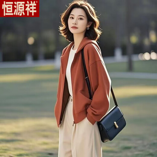 Hengyuanxiang est populaire cette année avec une magnifique veste de sweat-shirt à capuche verte réductrice pour les femmes 2025 New Spring Korean Chic Top Green [de bonne qualité] M recommandé 80-100jin [Jin est égal à 0,5 kg]
