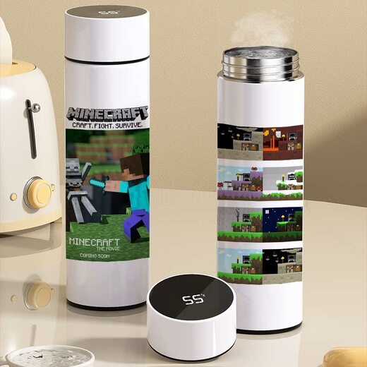 Minecraft Minecraft Smart Thermos Cup Creeper Cuper Cust Custom Custom емкость 304 чай из нержавеющей стали 500 мл Smart Thermos Cup XA1278 World